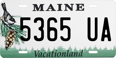 ME license plate 5365UA