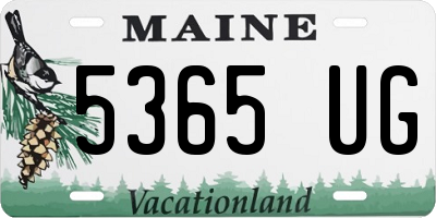 ME license plate 5365UG