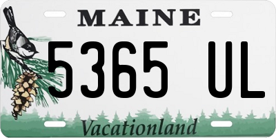 ME license plate 5365UL