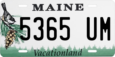 ME license plate 5365UM