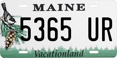 ME license plate 5365UR