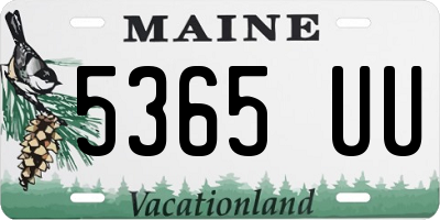 ME license plate 5365UU