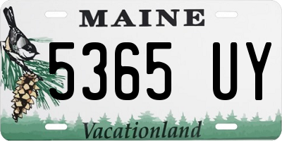 ME license plate 5365UY