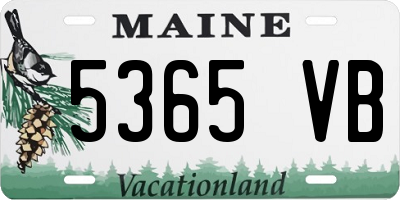 ME license plate 5365VB