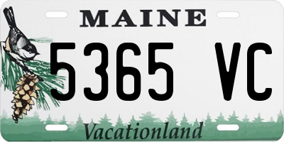 ME license plate 5365VC