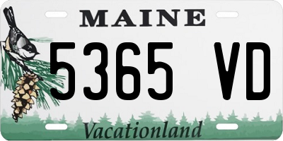 ME license plate 5365VD