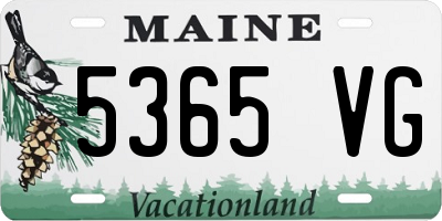 ME license plate 5365VG