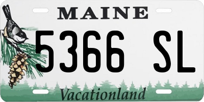 ME license plate 5366SL