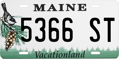 ME license plate 5366ST
