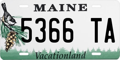 ME license plate 5366TA