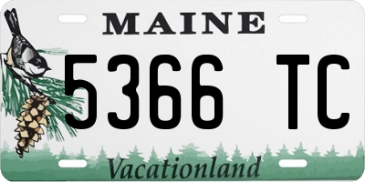 ME license plate 5366TC