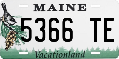 ME license plate 5366TE