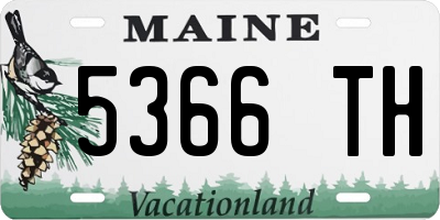 ME license plate 5366TH