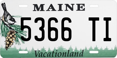 ME license plate 5366TI