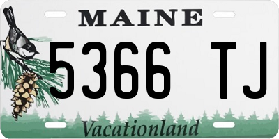 ME license plate 5366TJ