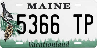 ME license plate 5366TP