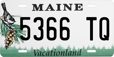 ME license plate 5366TQ