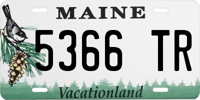 ME license plate 5366TR