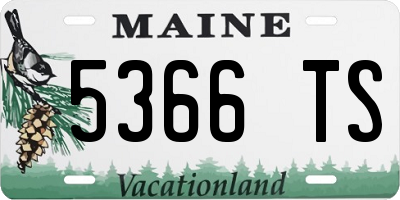ME license plate 5366TS