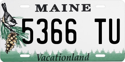 ME license plate 5366TU