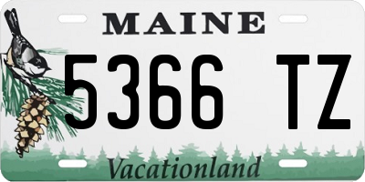 ME license plate 5366TZ