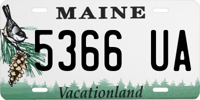 ME license plate 5366UA