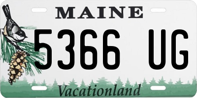 ME license plate 5366UG