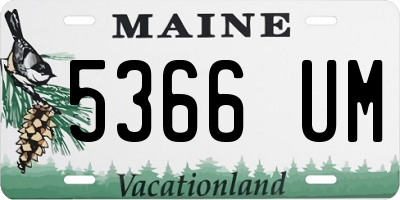 ME license plate 5366UM