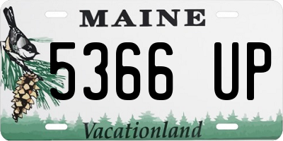 ME license plate 5366UP