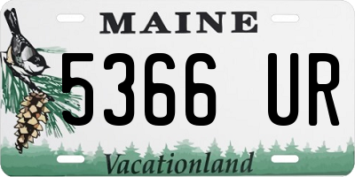 ME license plate 5366UR