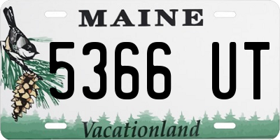 ME license plate 5366UT