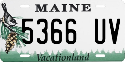 ME license plate 5366UV