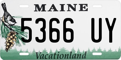 ME license plate 5366UY