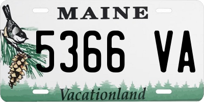 ME license plate 5366VA