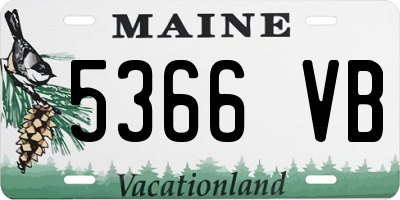 ME license plate 5366VB
