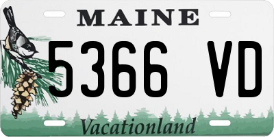 ME license plate 5366VD