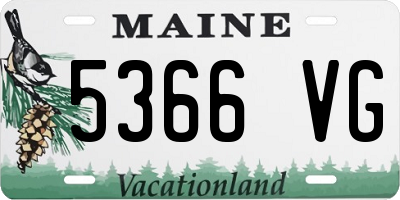 ME license plate 5366VG