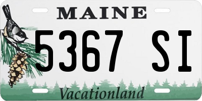 ME license plate 5367SI