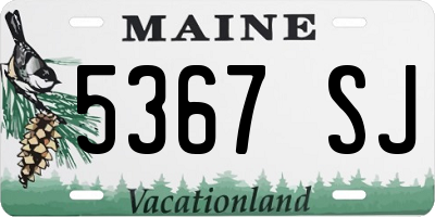 ME license plate 5367SJ