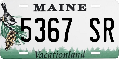ME license plate 5367SR