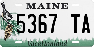 ME license plate 5367TA