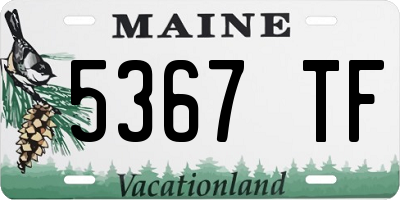 ME license plate 5367TF