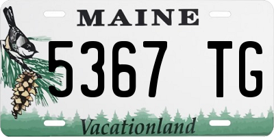 ME license plate 5367TG