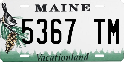 ME license plate 5367TM