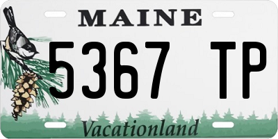 ME license plate 5367TP