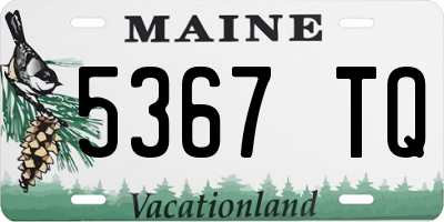 ME license plate 5367TQ