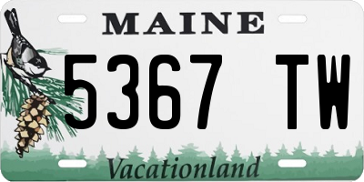 ME license plate 5367TW