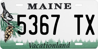 ME license plate 5367TX