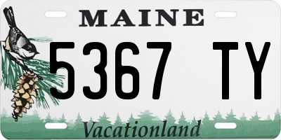 ME license plate 5367TY