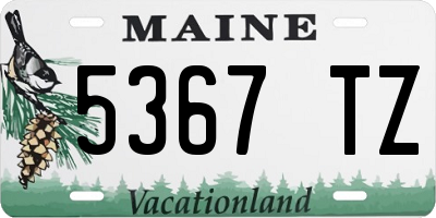 ME license plate 5367TZ